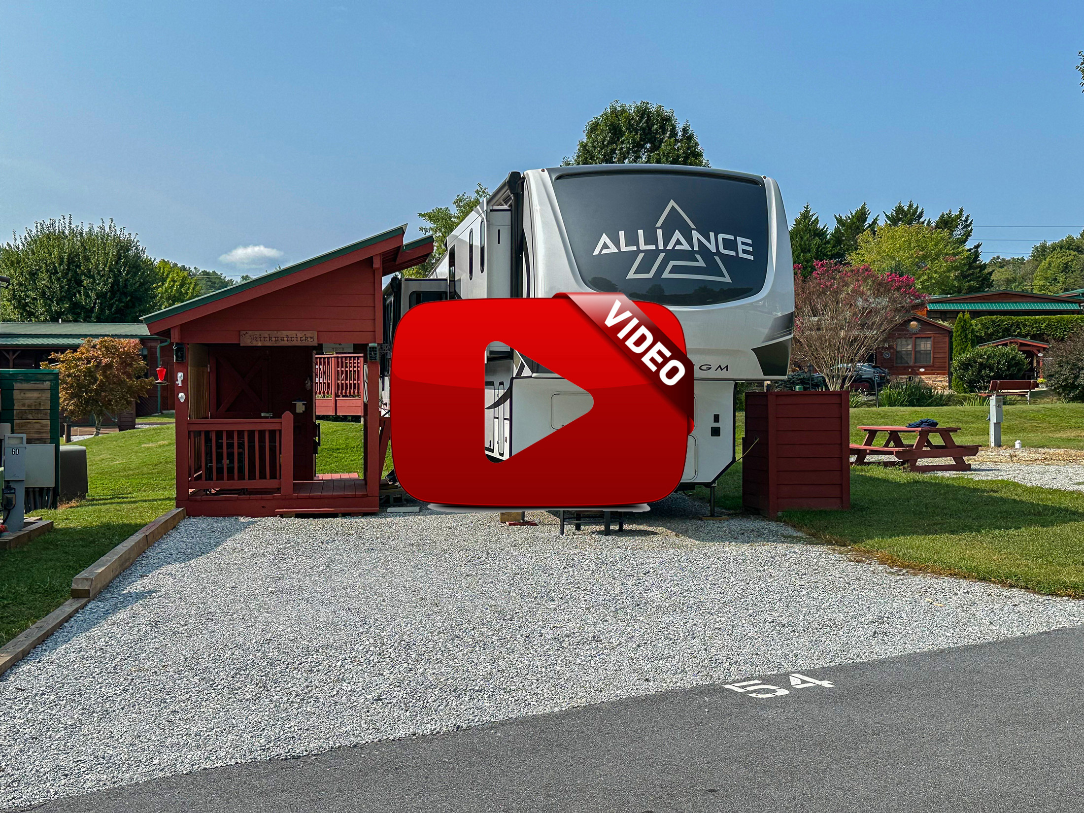 Lot 54 River Vista for Sale with 2024 Alliance Paradigm 5th Wheel
